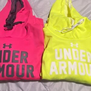 Under Armour Kids' Vibrant Pink and Neon Yellow Hoodies